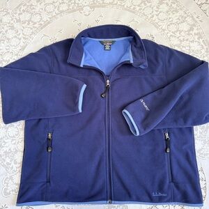 L.L. Bean Women's 1X Polartec Fleece Full-Zip Jacket Blue